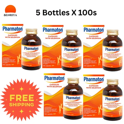 5 X 100s Pharmaton Capsules With Ginseng Extract And Selenium Energy Booster - Image 1 of 4
