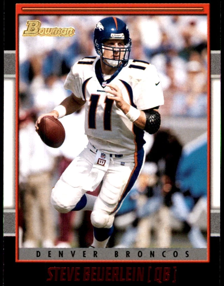 Steve Beuerlein 2001 Bowman #77 Broncos NFL READ FREE SHIPPING AutographDen - Image 1 of 2