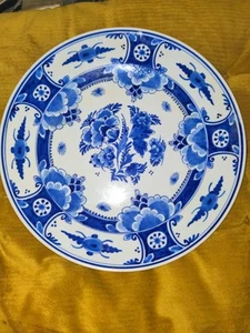Delft De Porceleyne Fles Keramik Wandteller 23 cm blauweiß Original Delft - Bild 1 von 2