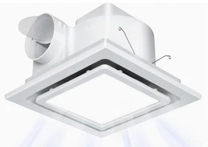 Ventilation Fans Bathroom Exhaust Fan with Light 9.6 inch Panel 6000K 12W Squ... - Picture 1 of 6