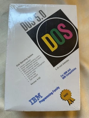 DOS 5.0 para IBM - Versión 5.02 Actualización completa DOS sellada con manuales y discos Foto 1 de 3