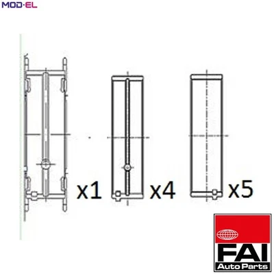 CRANKSHAFT BEARING BM1010-STD STD FOR F1CE0481A/F1CE0481B/F1CE0441A 3.0L 4cyl - Image 1 of 4