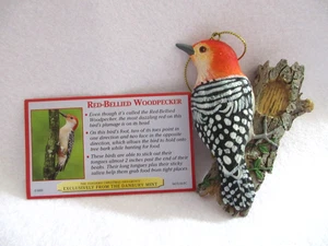 Pájaro carpintero rojo Danbury como nuevo pájaro cantor adorno de Navidad - Como nuevo con tarjeta - Imagen 1 de 4