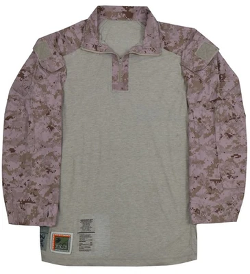 受损中号 Reg 海军陆战队沙漠 MARPAT FROG 战斗合奏衬衫 USMC — 第 1/4 张图片