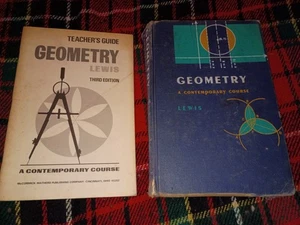 Geometry a contemporary course (lewis, 1968)  w/ 1973 teacher's guide - Picture 1 of 11
