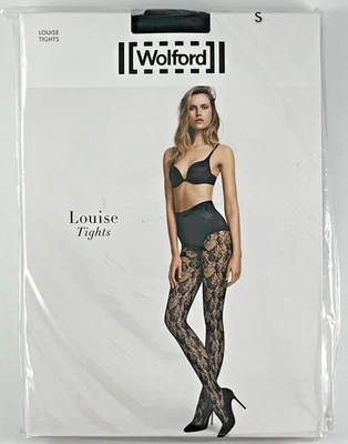 Wolford Louise Black Patterned Tights S Small New NIP - Image 1 of 2