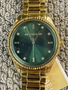 Michael Kors Watch Blake Emerald Green Dial Gold-tone MK3226 - Picture 1 of 5