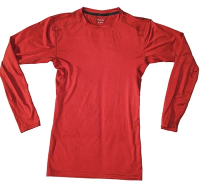 BCG Red Size Small Fitted Compression Long Sleeve T-SHIRT Baseball - Image 1 of 4