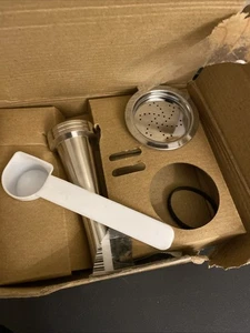 Edelstahl Nachfüllbare Kaffeepads für Latte & Espresso Tamper Schaufel Öffnen - Bild 1 von 2