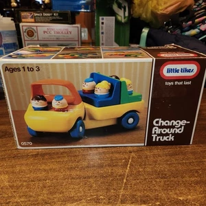 Camion Little Tikes Toddle Tots Change Around 1988 con scatola originale e 5 figurine - Foto 1 di 7