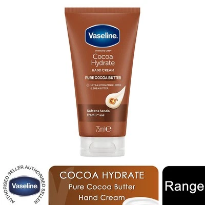 Vaseline Hand Cream Intensive Care Pure Cocoa Butter 75ml, Select Your Pack Size - Image 1 of 4