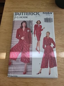 BUTTERICK PATTERN 5064 GIACCA BLUSA MISSES TAGLIE 12 14 16 NON TAGLIATA VINTAGE 1990 - Foto 1 di 3