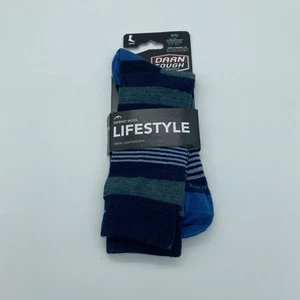 Darn Tough Lifestyle Crew Lightweight Merino Wool Eclipse Blue Size M Mens - Foto 1 di 5
