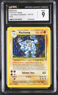 CGC 9 MINT Machamp 2002 Legendary Collection 15/110 Holo Pokemon Card - Image 1 of 2