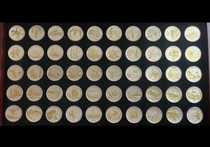 Gold Silver Highlighted US Statehood Quarters 50 States 6 Territories Set - Picture 1 of 5
