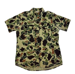 Vintage WALLS Men’s Duck Camo Two Pocket Short Sleeve Shirt Size Medium USA Made - Picture 1 of 3