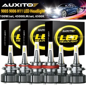 9005 9006 H11 LED Headlight Bright Bulbs Kit 6500K White 32000LM High Low Beam - Picture 1 of 16