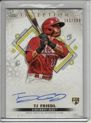 2022 TOPPS INCEPTION TJ FRIEDL AUTO #181/299 *ROOKIES & EMERGING STARS* - Image 1 of 2