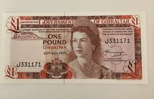 Gibraltar £1 Pound Banknote 20th November 1975 Prefix J331171 (1) - Picture 1 of 2