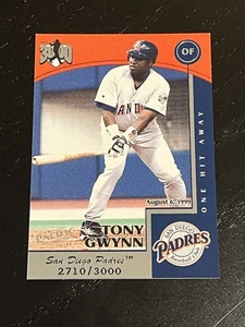 1999 99 PACIFIC OMEGA HIT MACHINE 3000 TONY GWYNN #13 SERIAL #’d 2710/3000 - Picture 1 of 2