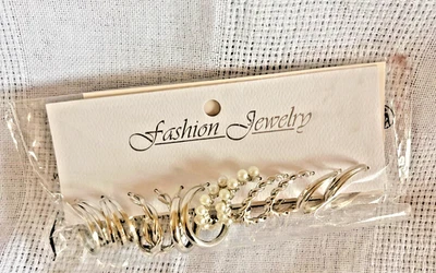 Conjunto de 6 pares de brincos da moda feminina elegante joalheria tachas e argolas presente - Imagem 1 de 4