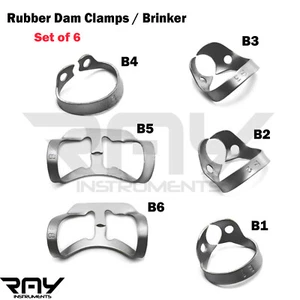 Universal Bicuspids Premolar Dental Rubber Dam Clamps Brinker Tissue Retractors - Picture 1 of 6