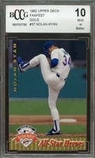 1992 upper deck fanfest gold #37 NOLAN RYAN texas rangers BGS BCCG 10