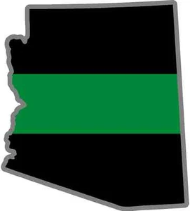 4" Arizona AZ State Thin Green Line Military Ranger Federal Agent Decal Sticker - Bild 1 von 1