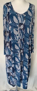 Adini Viscose/Elastane dress long sleeves scoop neck pintucking front pockets S - Picture 1 of 2