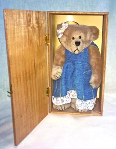 Bonita Bear Katie B with Wooden Box and Tag & COA 9" Inches Tall - Picture 1 of 2