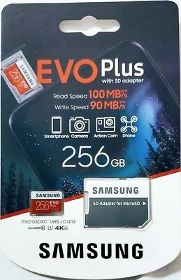 Samsung EVO Plus 256gb Class 10 U1 microSDXC 100% Original Product Sealed - Image 1 of 3