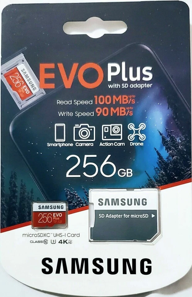 Samsung EVO Plus 256gb Class 10 U1 microSDXC 100% Original Product Sealed - Image 1 of 3