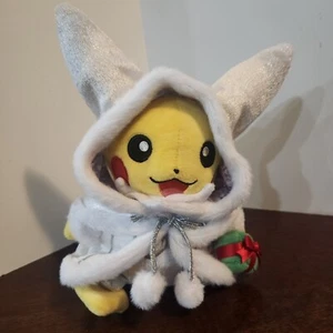 Pokemon Center 8.5" Pikachu Holiday Christmas Plush Santa Claus Winter - Picture 1 of 12