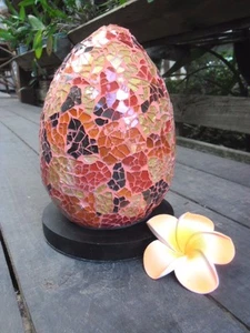 Mosaic Mini Egg Shaped Lamp - coloured mosaics - Picture 1 of 6