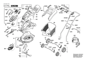 Bosch Rotak 37 LI Ersatzteile | 3600H81F00 | Rasenmäher 36 V | Ersatzteilliste - Bild 1 von 1