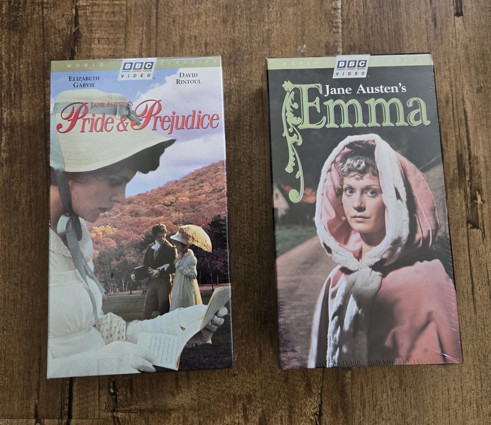 Pride & Prejudice + Emma 4 VHS TAPE Lot of 2 SET Jane Austen SEALED Brand New - Image 1 of 4