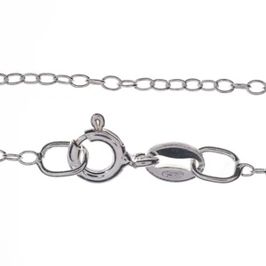 Pulsera de plata de ley para damas cadena de anclaje redonda fina - 1 mm - 7,5 pulgadas - Imagen 1 de 13