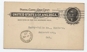 1900 Detroit MI postal card  Barry slogan machine cancel letter carriers [SR.215 - Picture 1 of 3