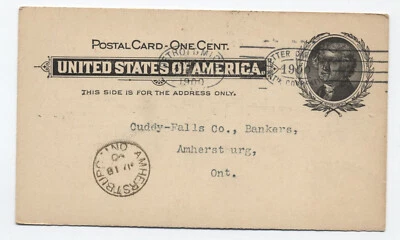 1900 Detroit MI Tarjeta Postal Barry Eslogan Máquina Cancelar Carteros [SR.215 Foto 1 de 3