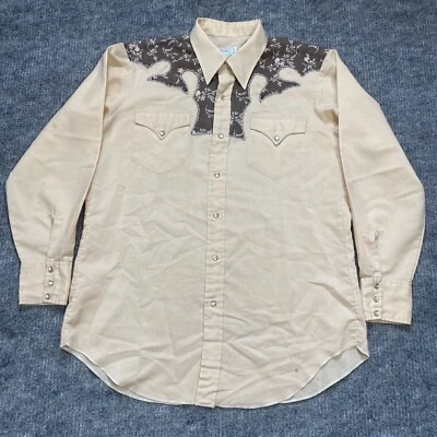 Camisa Occidental De Colección Años 70 80 H BAR C California Fina Ranchwear Paisley Perla A Presión Foto 1 de 4