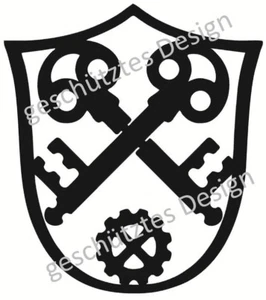 Schlosser Wappen Zunftzeichen Logo Deko 40cm-100cm aus 3mm Stahl Maibaum - Picture 1 of 3