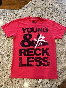 Vintage Young & And Reckless T-Shirt Graphic Logo Black/Red/White Size Medium! - Picture 1 of 12