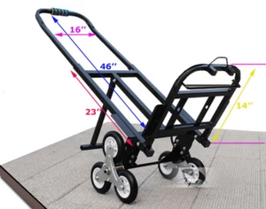Foldable Carbon Steel Climbing Stairs Truck Household/Warehouse Use Black - Picture 1 of 6
