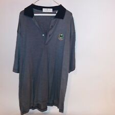Fairway & Greene Mens Polo Shirt Large XL Black Stripe Short Sleeve