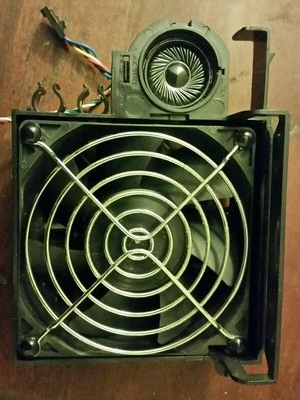 Dell Precision T5400 490 690 Front Cooling Fan JD850 /w  HF372 Internal Speaker  - Image 1 of 3