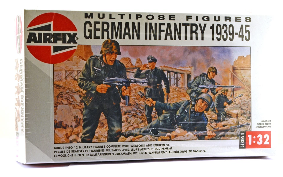 Airfix #04582 Multipose WWII German Infantry 1939-45 12 Figures Boxed 1/32 Scale