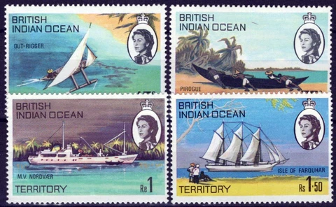 ZAYIX British Indian Ocean Territory 35-38 MNH Ships Boats Yachts 071423S27M Cover
