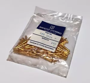 Litton Winchestor Electronics 1001018P Gold Crimp Male Contacts Pins 100pk - New - Picture 1 of 3