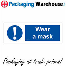 MA6657 WEAR A MASK SIGN PUBLIC TRANSPORT HEALTH COVER FACE SHOPS CLUBS PUBS WORK