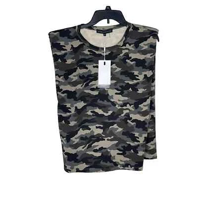 Camiseta sin mangas Endless Rose camuflada musculosa sin mangas cuello redondo algodón para mujer pequeña nueva con etiquetas Foto 1 de 4